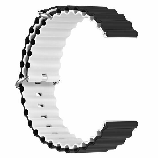 Ocean Style Silikonarmband - Schwarz / Wei&szlig; - Huawei Watch 4 (pro) / 3 (pro) / Ultimate