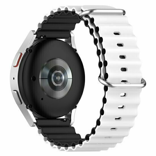 Ocean Style Silikonarmband - Wei&szlig;/Schwarz - Huawei Watch 4 (pro) / 3 (pro) / Ultimate