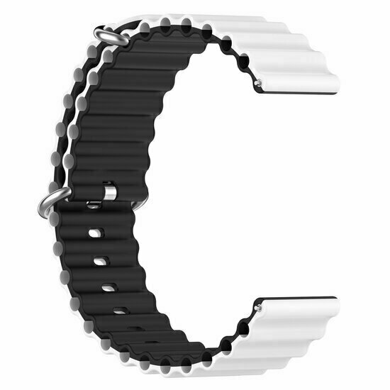 Ocean Style Silikonarmband - Wei&szlig;/Schwarz - Huawei Watch 4 (pro) / 3 (pro) / Ultimate
