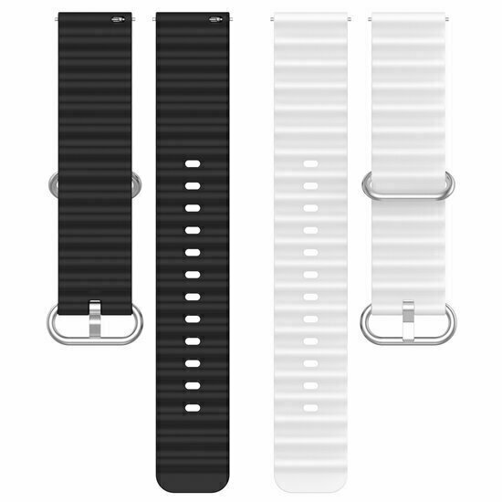 Ocean Style Silikonarmband - Wei&szlig;/Schwarz - Huawei Watch 4 (pro) / 3 (pro) / Ultimate