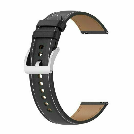 Luxuri&ouml;ses Lederarmband - Schwarz - Huawei Watch 4 (pro) / 3 (pro) / Ultimate