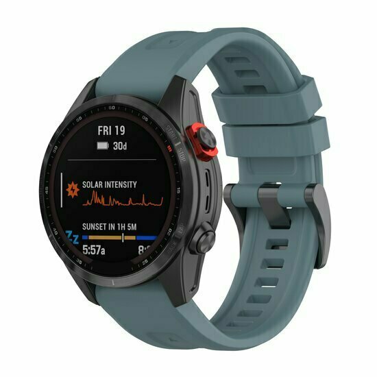Silikon-Sportarmband - Grau-Blau - Garmin Instinct E - 40mm