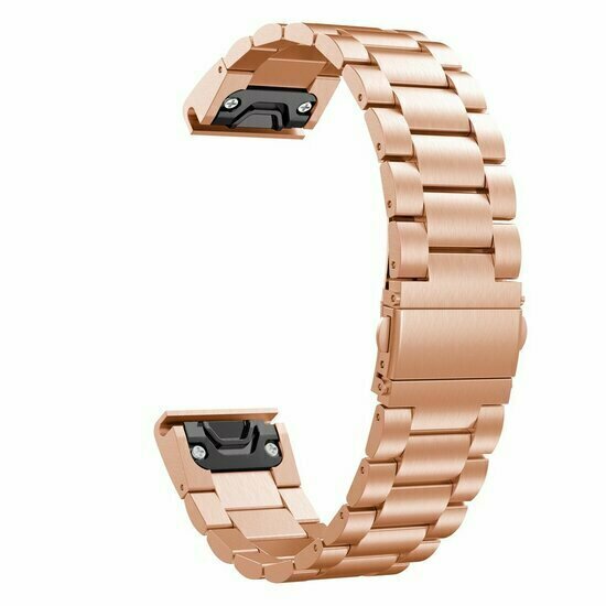 Stahlgliederarmband - Ros&eacute;gold - Garmin Instinct E - 40mm