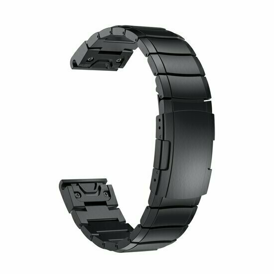Edelstahl-Gliederarmband - Schwarz - Garmin Instinct E - 40mm