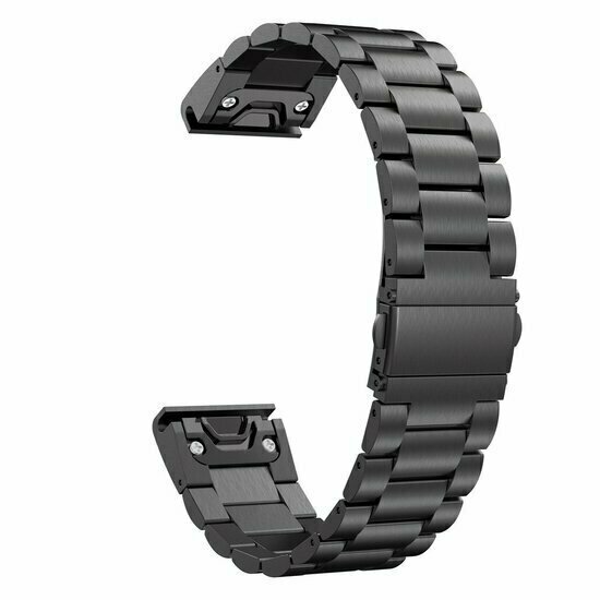 Stahlgliederarmband - Schwarz - Garmin Instinct E - 40mm
