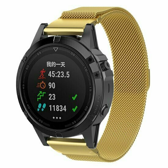 Milanaise Armband - Gold - Garmin Instinct E - 40mm