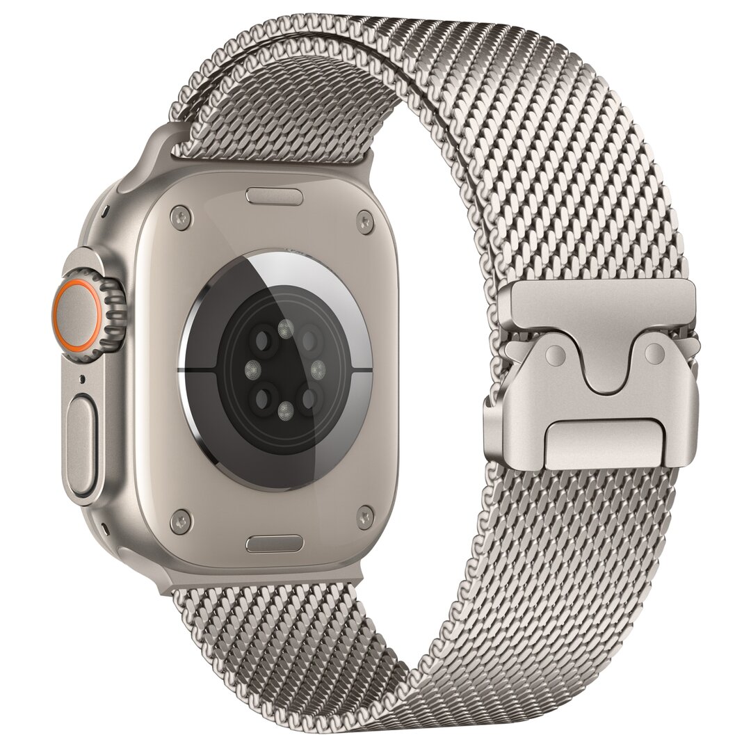 Milanaise Loop Band mit Schnappverschluss - Starlight - Geeignet f&uuml;r Apple Watch 38mm / 40mm / 41mm / 42mm