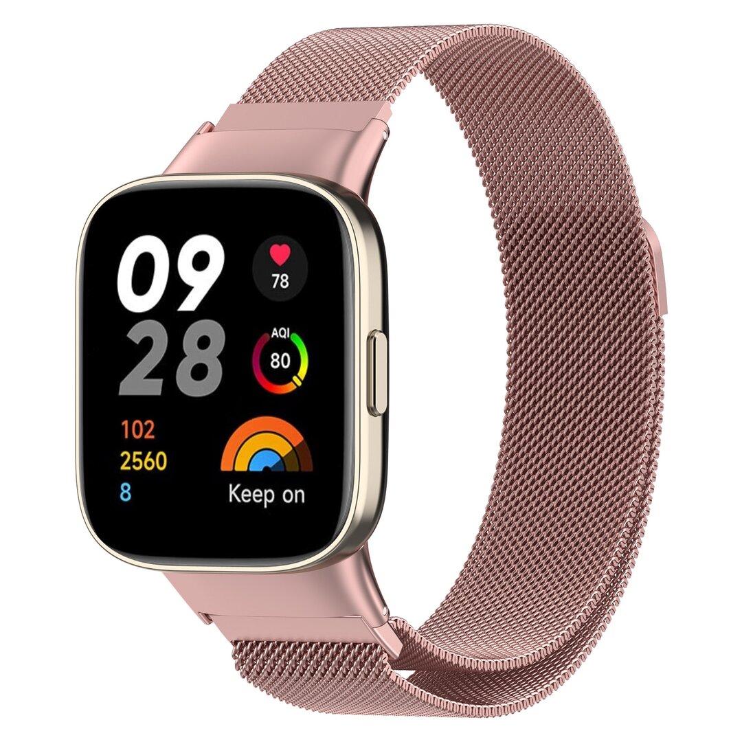 Milanaise Armband - Ros&eacute;gold - Xiaomi Redmi Watch 3
