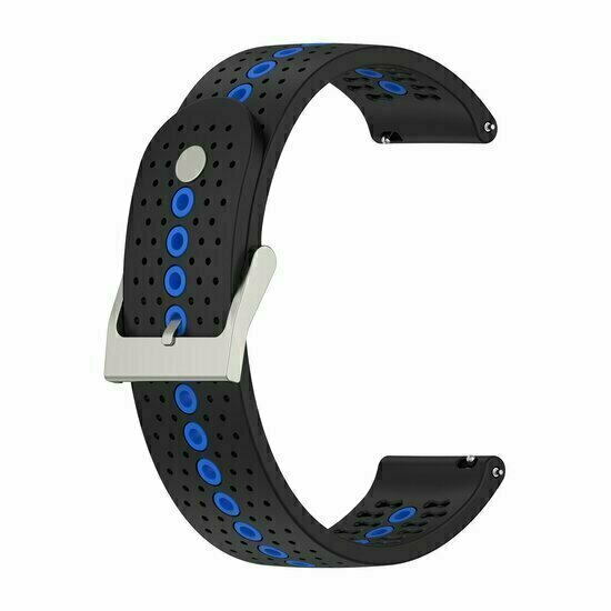 Dot Pattern Silikonarmband - Schwarz mit Blau - Huawei Watch 4 (pro) / 3 (pro) / Ultimate