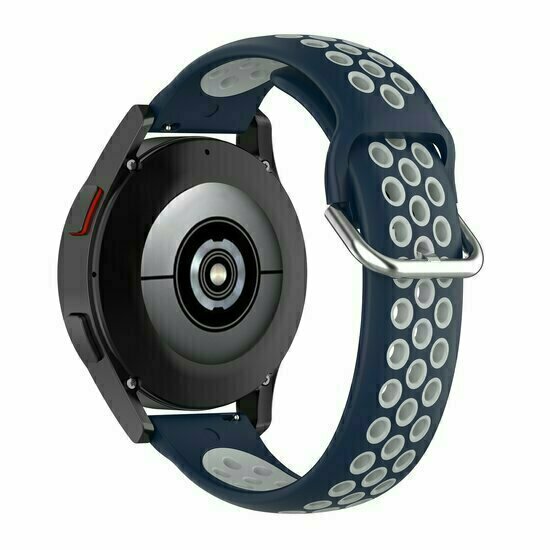 Silikon-Sportband mit Schnalle - Dunkelblau + Grau - Huawei Watch 4 (pro) / 3 (pro) / Ultimate