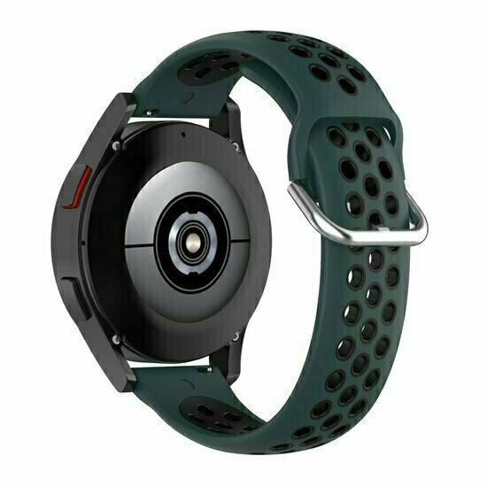 Silikon-Sportband mit Schnalle - Dunkelgr&uuml;n + Schwarz - Huawei Watch 4 (pro) / 3 (pro) / Ultimate