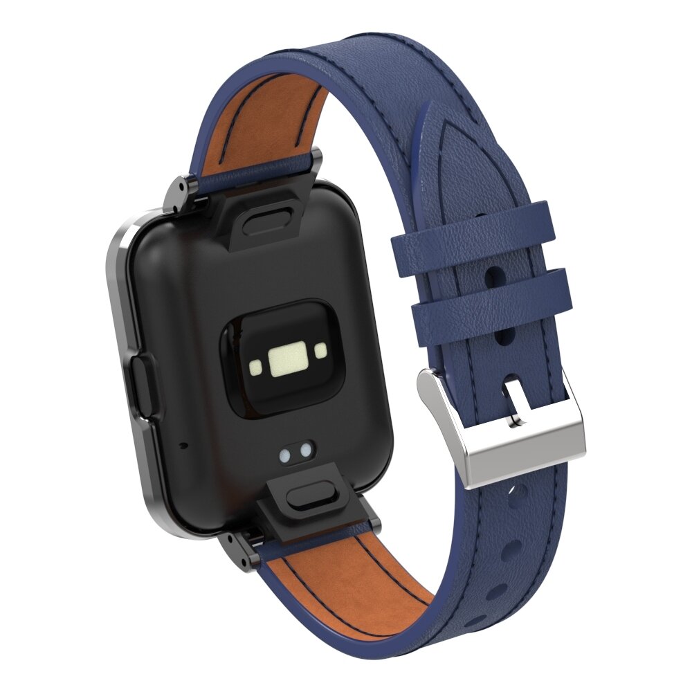 Lederarmband mit H&uuml;lle - Dunkelblau - Xiaomi Redmi Watch 2 (Lite)
