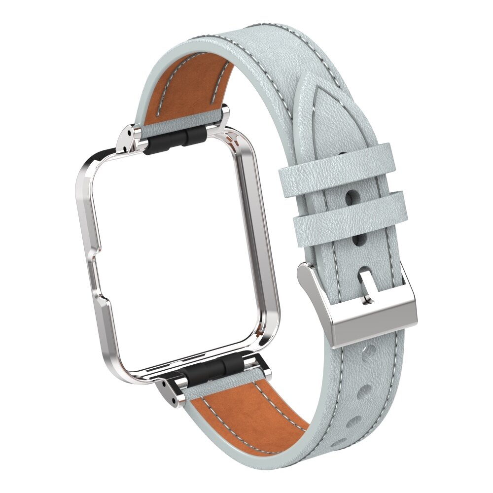 Lederarmband mit H&uuml;lle - Grau - Xiaomi Redmi Watch 2 (Lite)