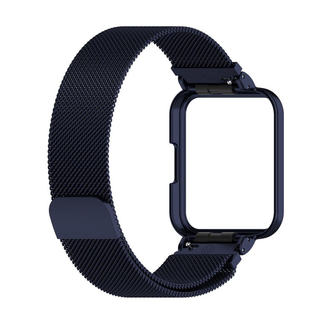 Milanaise Armband mit H&uuml;lle - Dunkelblau - Xiaomi Redmi Watch 2 (Lite)