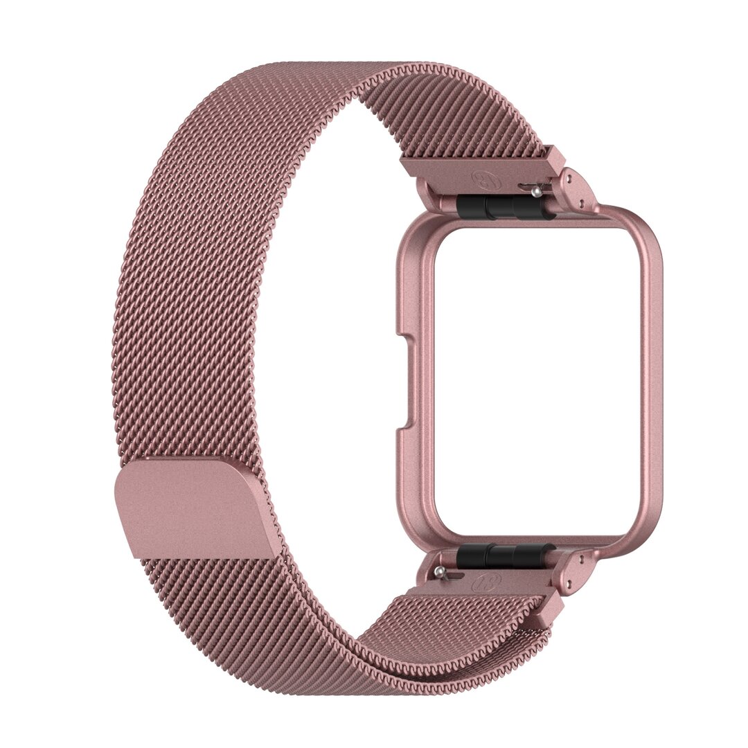 Milanaise Armband mit H&uuml;lle - Rose gold - Xiaomi Redmi Watch 2 (Lite)