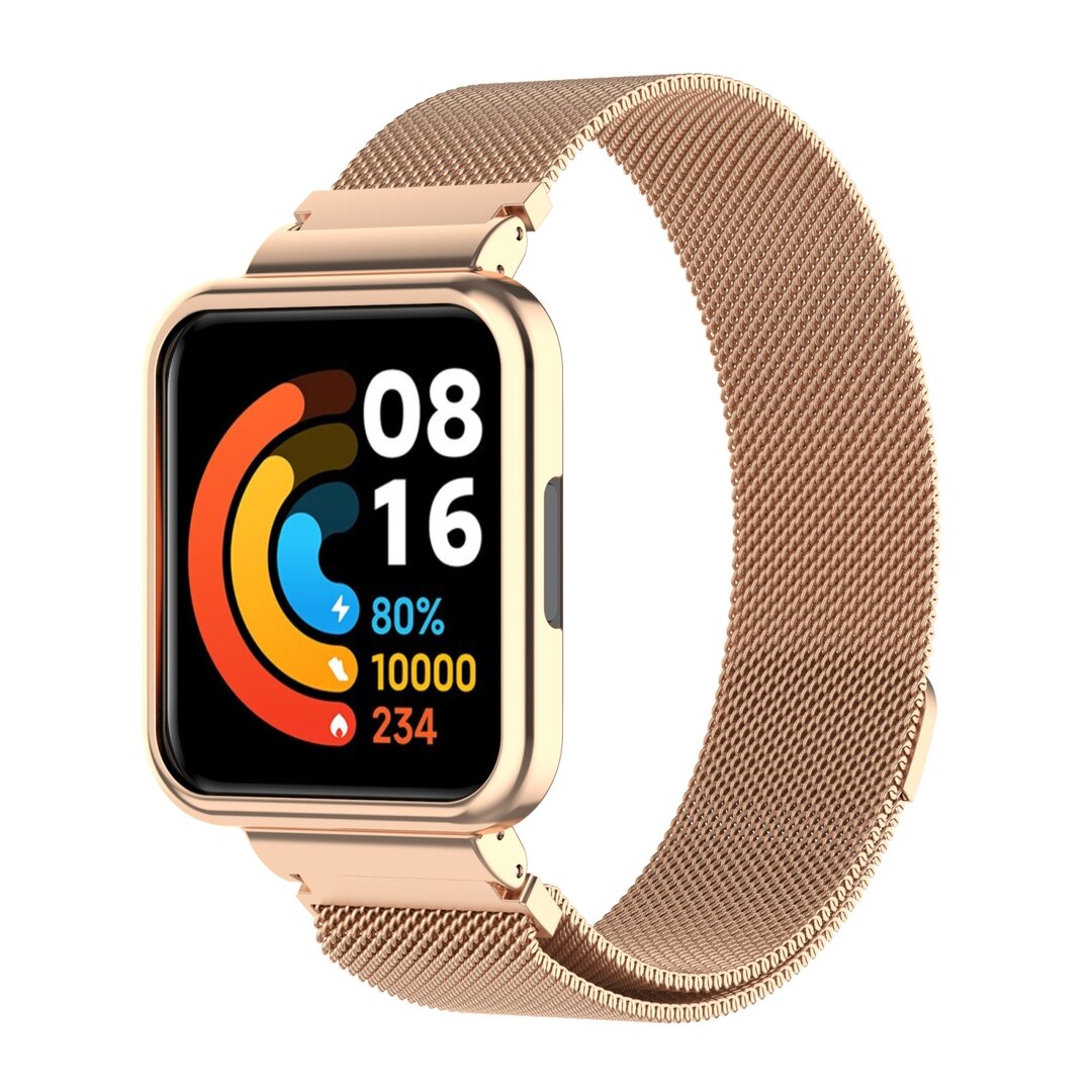 Milanaise Armband mit H&uuml;lle - Champagner Gold - Xiaomi Redmi Watch 2 (Lite)