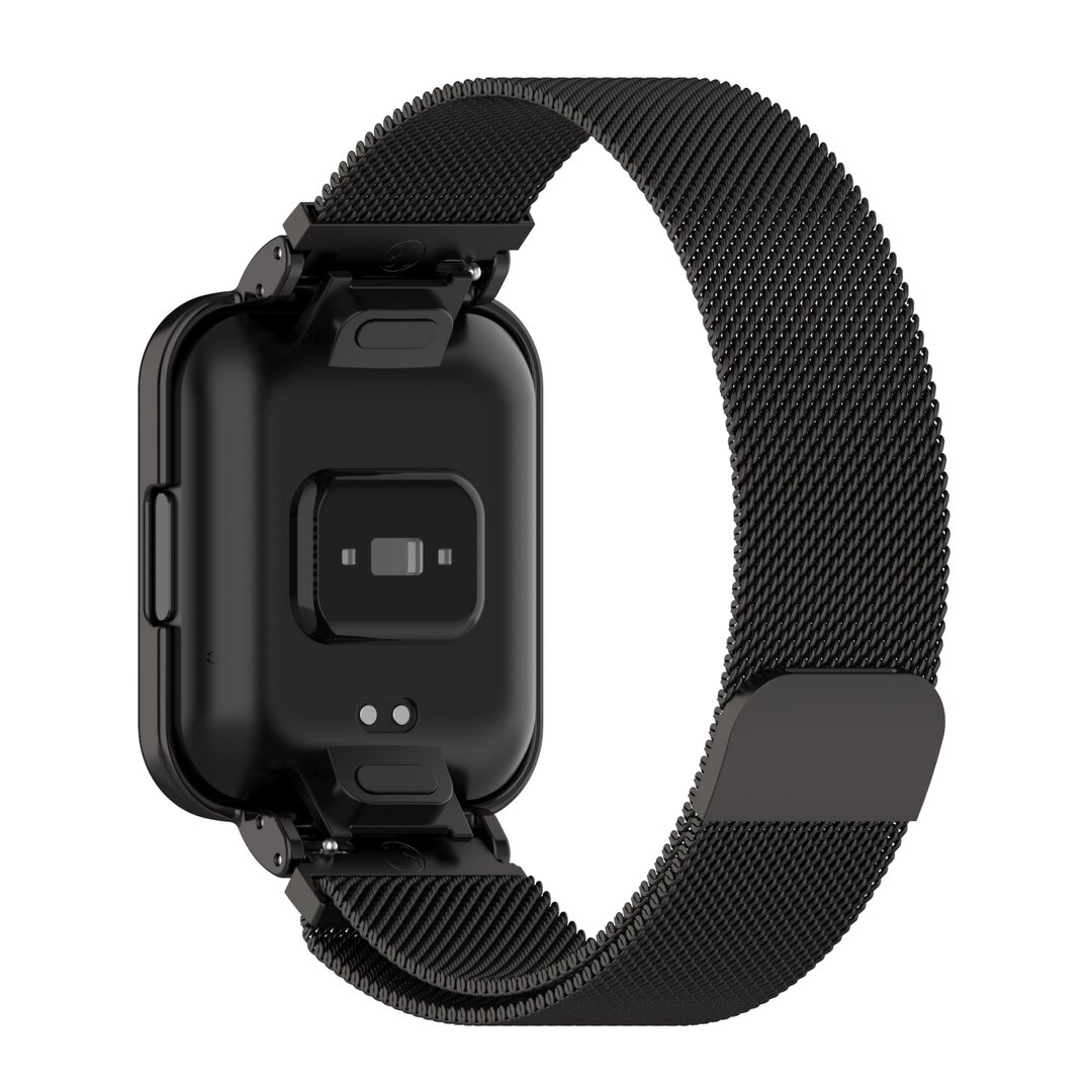 Milanaise Armband mit H&uuml;lle - Schwarz - Xiaomi Redmi Watch 2 (Lite)