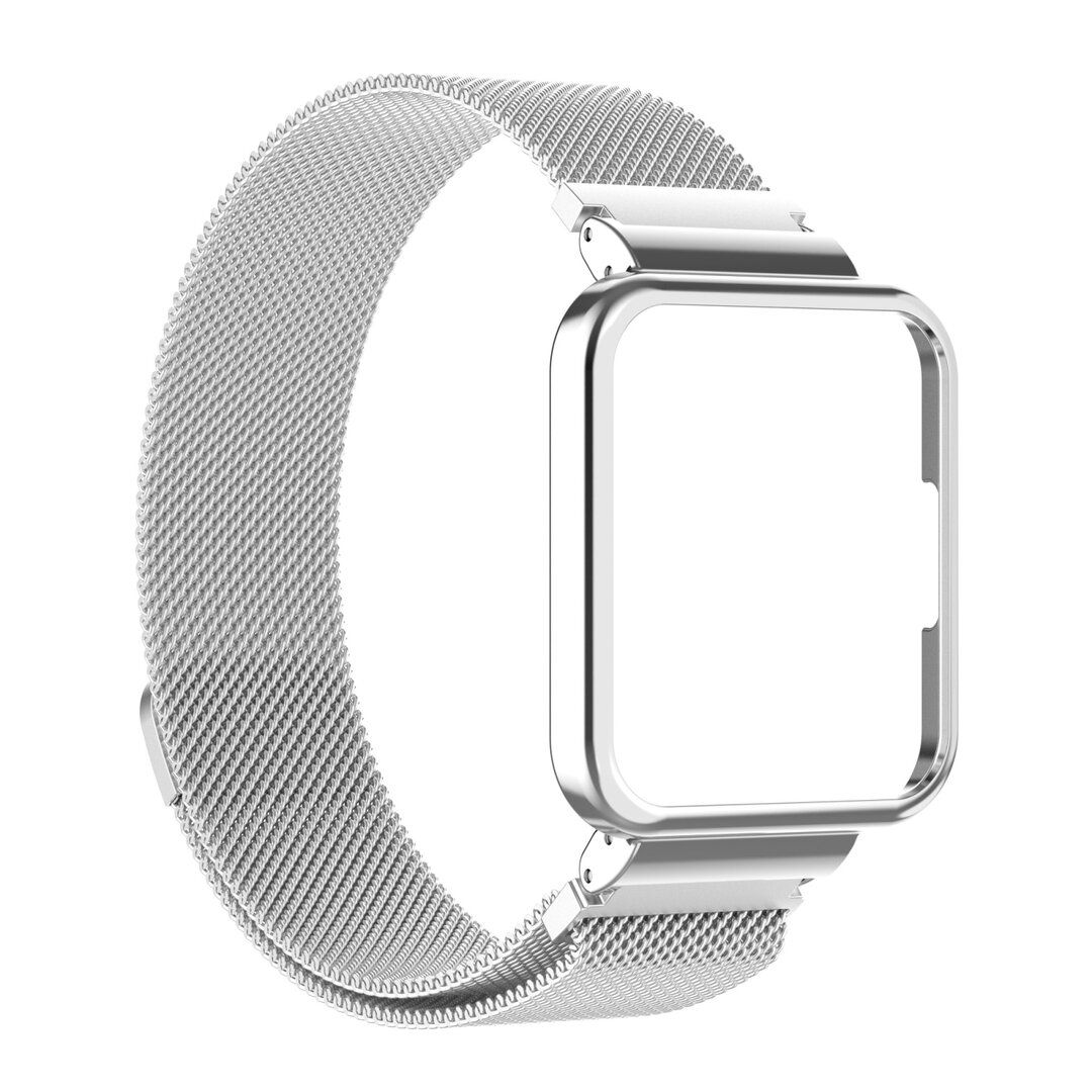 Milanaise Armband mit H&uuml;lle - Silber - Xiaomi Redmi Watch 2 (Lite)