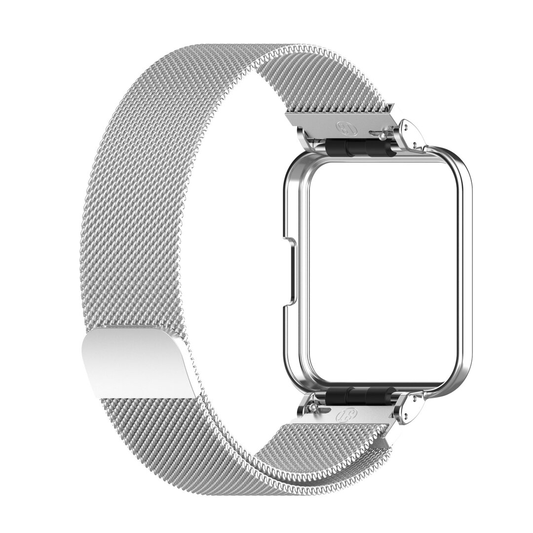 Milanaise Armband mit H&uuml;lle - Silber - Xiaomi Redmi Watch 2 (Lite)
