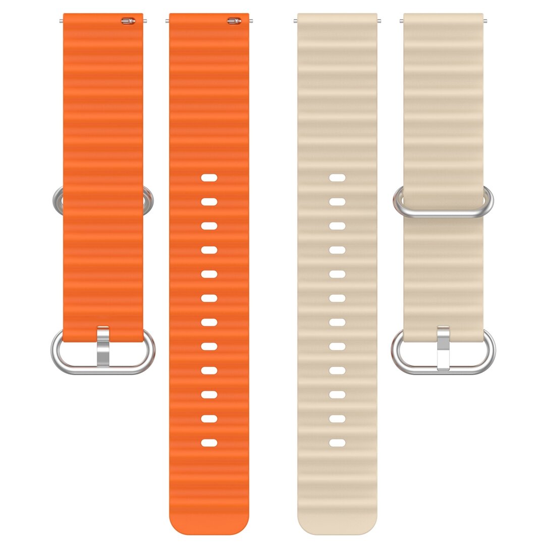 Samsung Galaxy Watch 4 - 40mm &amp; 44mm - Ocean Style Armband - Beige / orange