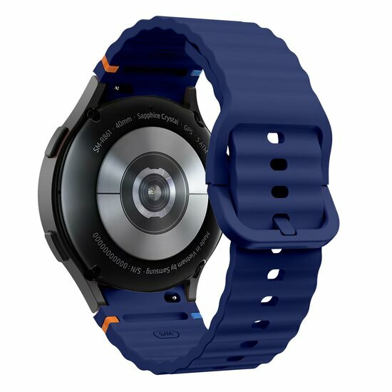 Wave Sportband - Gr&ouml;&szlig;e: S/M - Dunkelblau - Samsung Galaxy Watch 5 (Pro) - 40mm / 44mm / 45mm