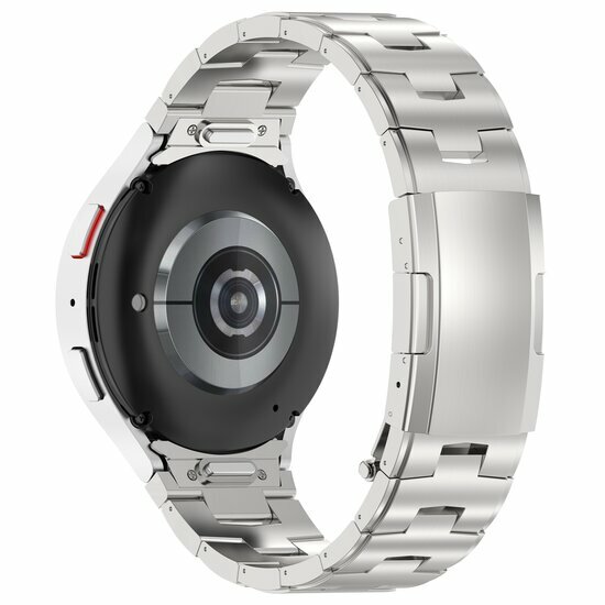 Titaniumband mit Verbindungsknopf - Silber - Samsung Galaxy Watch 6 Classic - 47mm &amp; 43mm