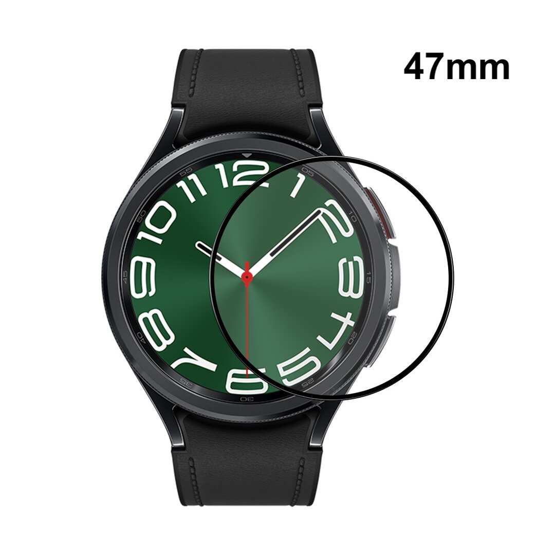 Displayschutzfolie - Tempered Glass - Geeignet f&uuml;r die Samsung Galaxy Watch 6 Classic - 47mm