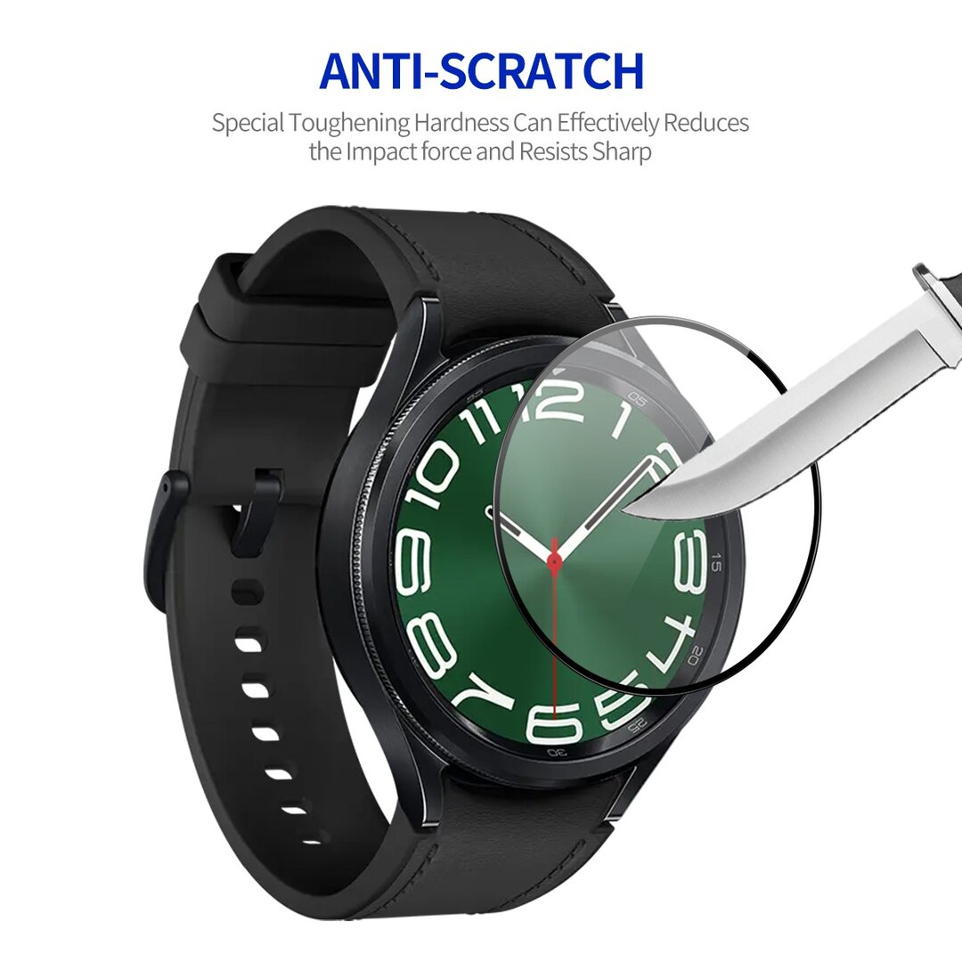 Displayschutzfolie - Tempered Glass - Geeignet f&uuml;r die Samsung Galaxy Watch 6 Classic - 47mm