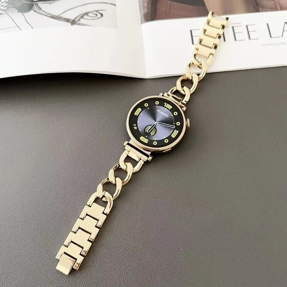 Huawei Watch GT 4 / GT 5 (41mm) &amp; GT 5 Pro (42mm) - Metallkettenarmband mit Schnellverschluss - Gold