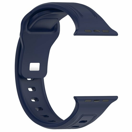 Quadratisches Silikonarmband - Navy - Geeignet f&uuml;r Apple Watch 38mm / 40mm / 41mm / 42mm