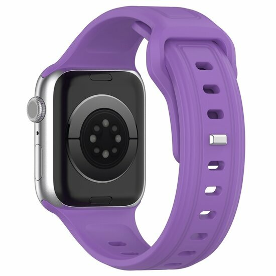 Quadratisches Silikonarmband - Lila - Geeignet f&uuml;r Apple Watch 38mm / 40mm / 41mm / 42mm