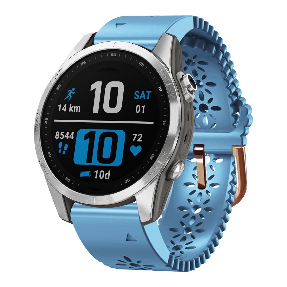 Blume Silikonband - Blau - Garmin Fenix 7s/6s/5s / Instinct 2s / Epix Pro Gen 2 (42mm)