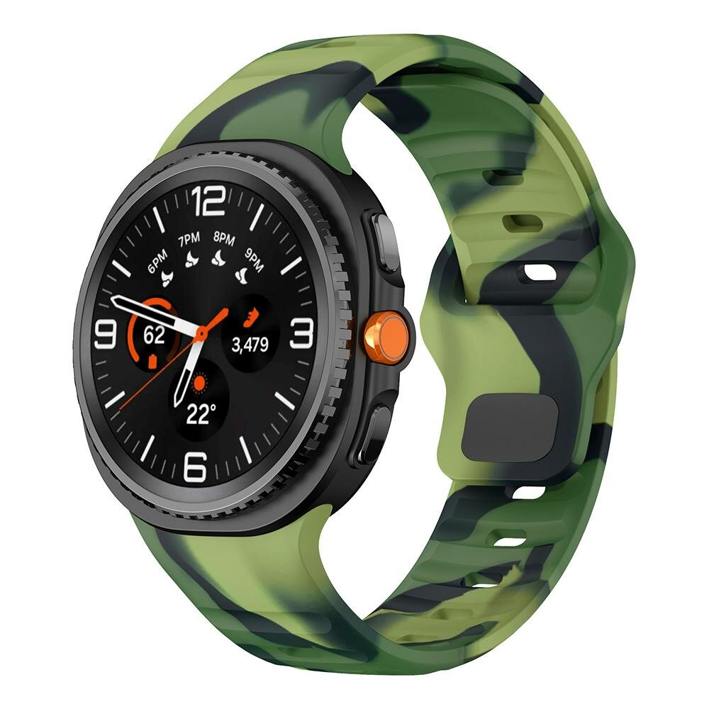 Wave Silikonarmband - Camouflage gr&uuml;n - Samsung Galaxy Watch 8 - 40mm / 44mm