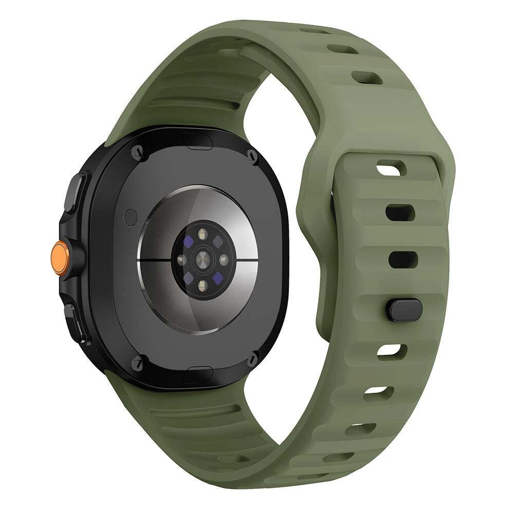 Wave Silikonarmband - Dunkelgr&uuml;n - Samsung Galaxy Watch 8 - 40mm / 44mm