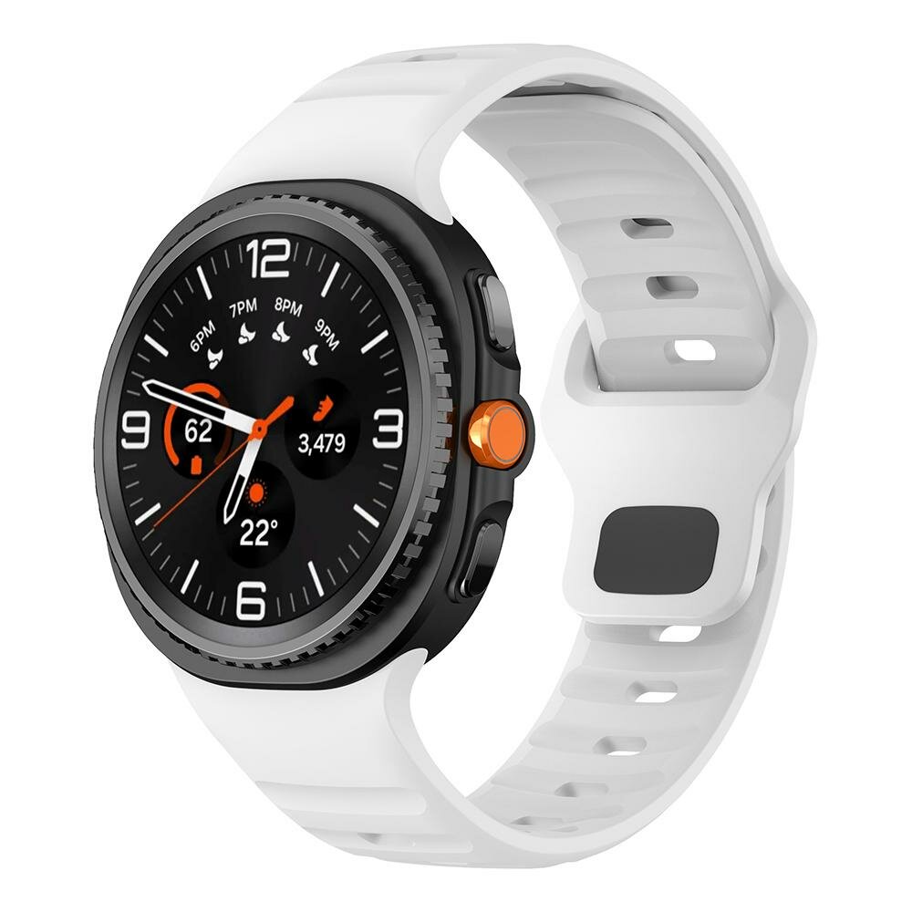 Wave Silikonarmband - Wei&szlig; - Samsung Galaxy Watch 8 - 40mm / 44mm