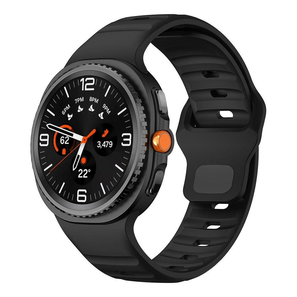 Wave Silikonarmband - Schwarz - Samsung Galaxy Watch 8 - 40mm / 44mm