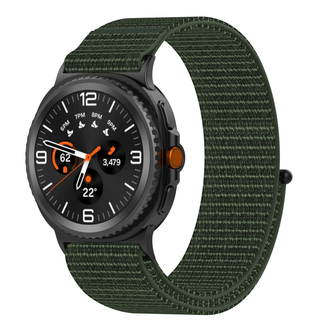Sportloop Nylonband - Dunkelgr&uuml;n - Samsung Galaxy Watch 8 - 40mm / 44mm