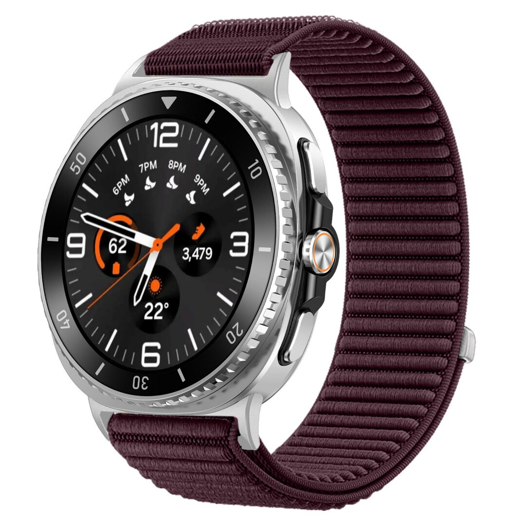 Nylon-Rippenband - Dunkelviolett - Samsung Galaxy Watch 8 - 40mm / 44mm