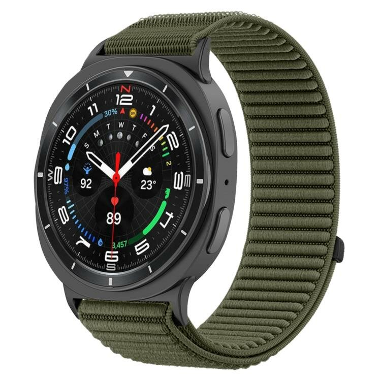 Nylon-Rippenband - Dunkelgr&uuml;n - Samsung Galaxy Watch 8 - 40mm / 44mm