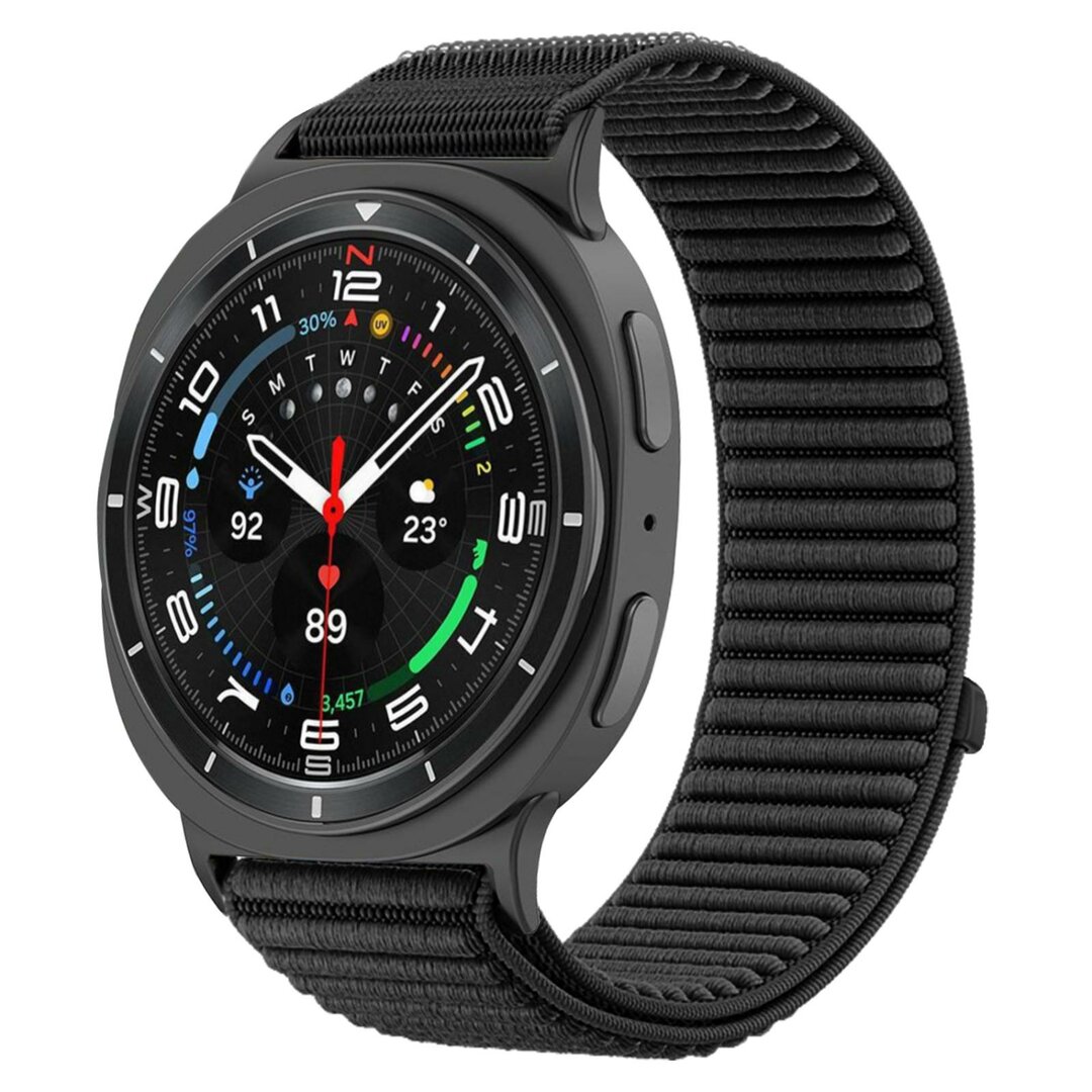 Nylon-Rippenband - Schwarz - Samsung Galaxy Watch 8 - 40mm / 44mm