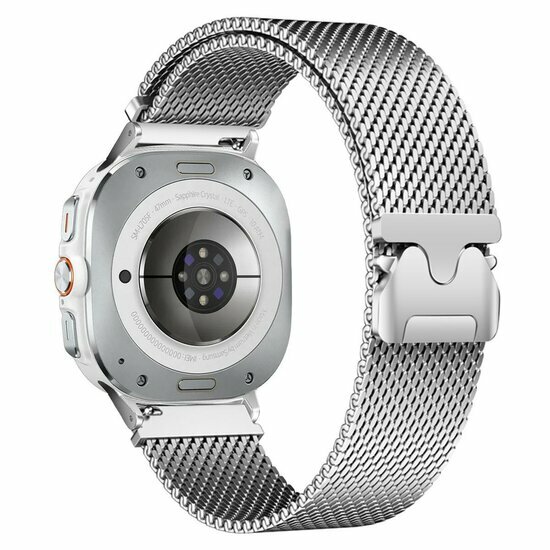 Milanaiseband mit Fallschirmschlie&szlig;e - Silber - Samsung Galaxy Watch 8 Classic - 46mm