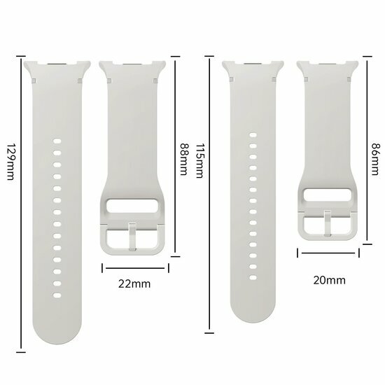 Weiches Silikonband - Gr&ouml;&szlig;e: M/L - Armeegr&uuml;n - Samsung Galaxy Watch 8 Classic - 46mm