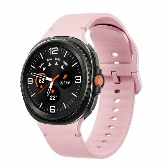 Weiches Silikonband - Gr&ouml;&szlig;e: M/L - Rosa - Samsung Galaxy Watch 8 Classic - 46mm