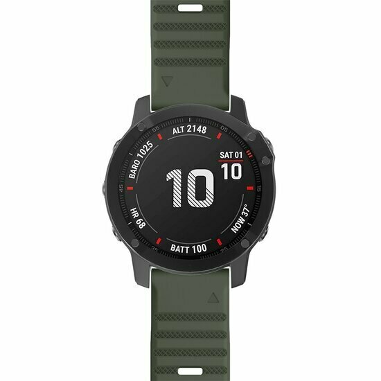 Silikonband - Armee gr&uuml;n - Garmin Fenix 7 / 6 / 5