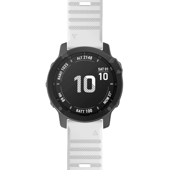 Silikonband - Wei&szlig; - Garmin Fenix 7 / 6 / 5