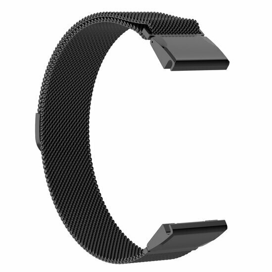 Milanaise-Armband - Schwarz - Garmin Epix Gen 2 (47mm) / MARQ / Quatix 7/6/5