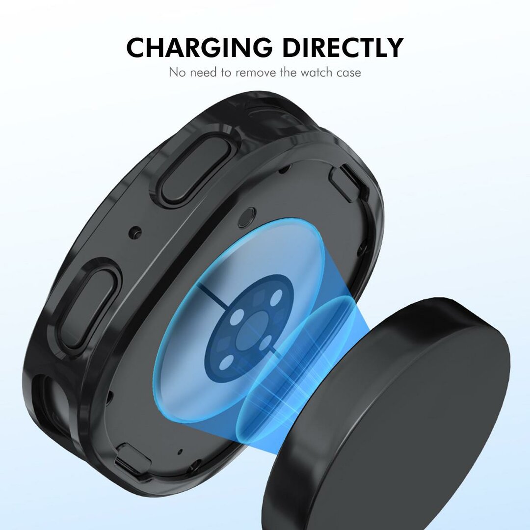 TPU-H&uuml;lle - Schwarz - Samsung Galaxy Watch 8 - 44mm