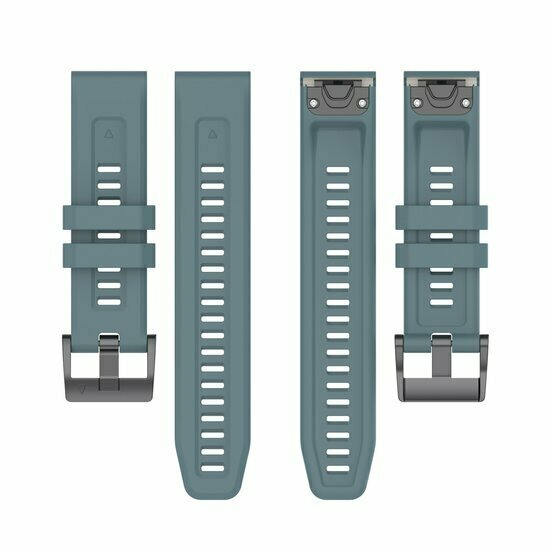 Silikon-Sportarmband - Grau-Blau - Garmin Tactix 8 - 51mm