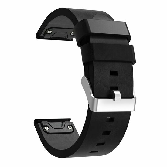 Lederband - Schwarz - Garmin Tactix 8 - 51mm