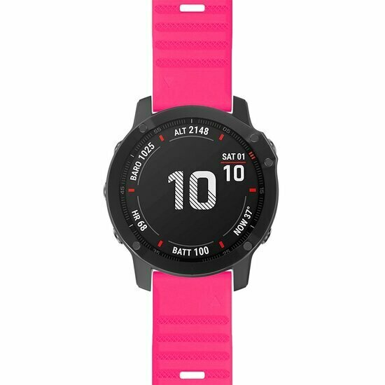 Silikonband - Rosa - Garmin Tactix 8 - 51mm